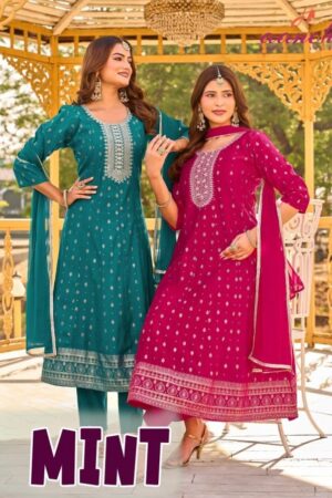 Home Rehmat Boutique Buy Ethnic Suits Online for Weddings aanchi mint roman silk wholesale readymade suit Rehmat Boutique