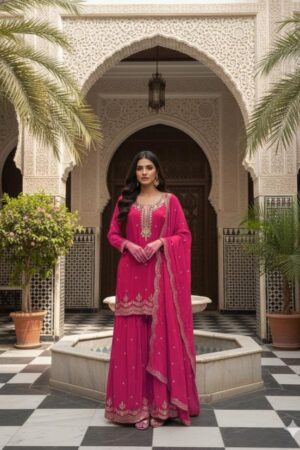 aarohi attractive look readymade viscose silk kurti plazzo with dupatta Rehmat Boutique