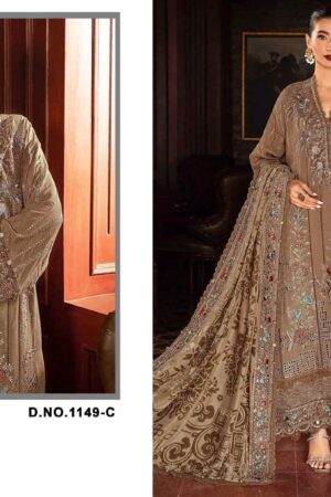 AASHA DESIGNER 1149 ABCD HEAVY REYON WITH SELF EMBROIDERY WORK single suit Rehmat Boutique