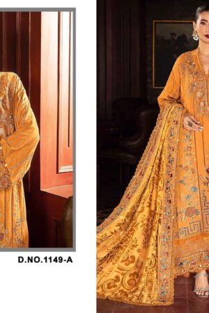 AASHA DESIGNER 1149 ABCD HEAVY REYON WITH SELF EMBROIDERY WORK single suit Rehmat Boutique