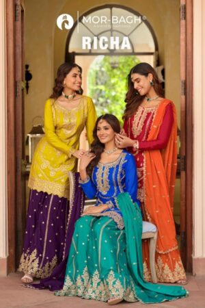 aashirwad richa series 10763-10765 PREMIUM CHINNON SILK wholesale suit Rehmat Boutique