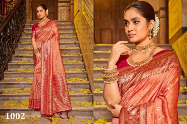 astita launch vaani series 1001 to 1004 banarasi silk traditional saree in wholesale surat Rehmat Boutique