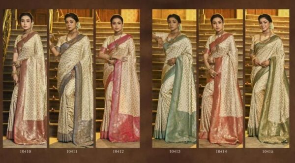 astita RAJVASTRA series 10410-10415 Banarasi silk wholesale saree Rehmat Boutique