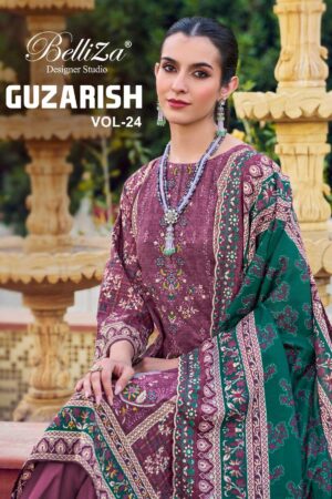 belliza designer guzarish vol 24 series 962001 to 962006 hit design cotton pakistani suits in wholesale surat Rehmat Boutique