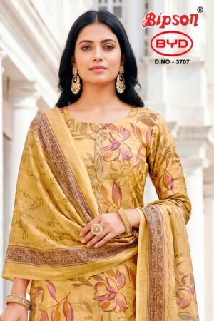 Home Rehmat Boutique Buy Ethnic Suits Online for Weddings bipson prints 3707 Pure Cotton Digital Print With Ethnic HandWork wholesale suit Rehmat Boutique