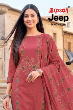 bipson prints jeep wranglar 3710 roman silk dress materials Rehmat Boutique