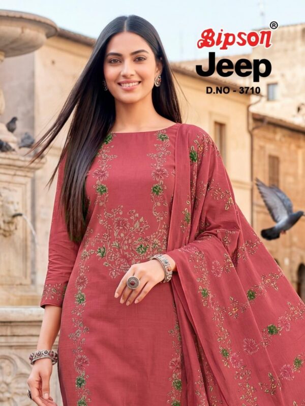 bipson prints jeep wranglar 3710 roman silk dress materials Rehmat Boutique
