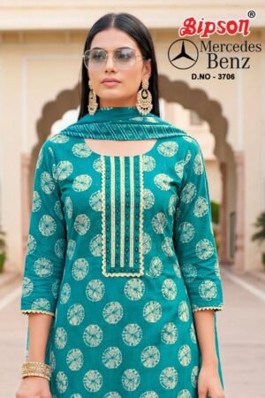 bipson prints mercedes benz 3706 A to D cotton fancy salwar kameez in wholesale surat Rehmat Boutique