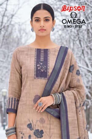 Home Rehmat Boutique Buy Ethnic Suits Online for Weddings bipson prints omega 3722 Pure Linen Digital Print With Khatli HandWork Rehmat Boutique