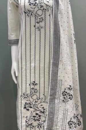 COTTON JAQUARD WHITE DESIGNER 3PCS SET COLLECTION Rehmat Boutique