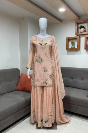 desire 1004 viscose crape fully stitch traditional plazzo style dress Rehmat Boutique