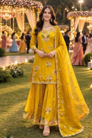 desire 1004 viscose crape fully stitch traditional plazzo style dress Rehmat Boutique