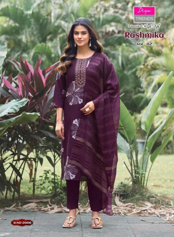 diya trends rashmika vol 2 series 2001-2008 vertican wholesale suit Rehmat Boutique