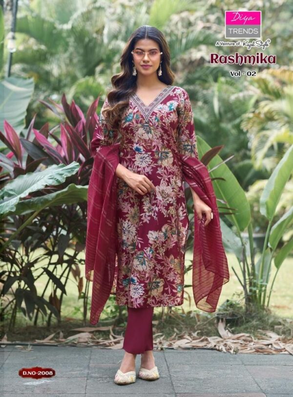 diya trends rashmika vol 2 series 2001-2008 vertican wholesale suit Rehmat Boutique