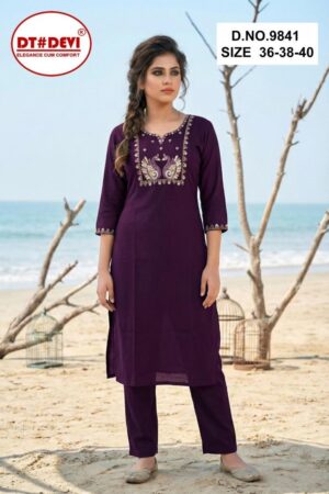 dt devi kalapi vol 1 series 9841 Roman Silk embroidered kurti Rehmat Boutique
