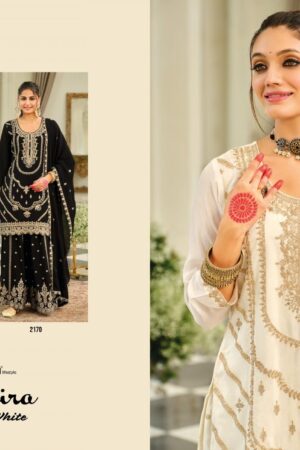 Home Rehmat Boutique Buy Ethnic Suits Online for Weddings eba lifestyle kasmira black & white series 2169 to 2170 chinon fully stitch pakistani plazzo suits in wholesale surat Rehmat Boutique