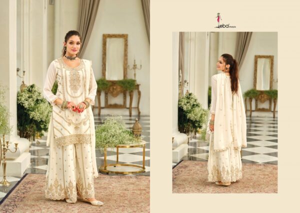 eba lifestyle kasmira black & white series 2169 to 2170 chinon fully stitch pakistani plazzo suits in wholesale surat Rehmat Boutique