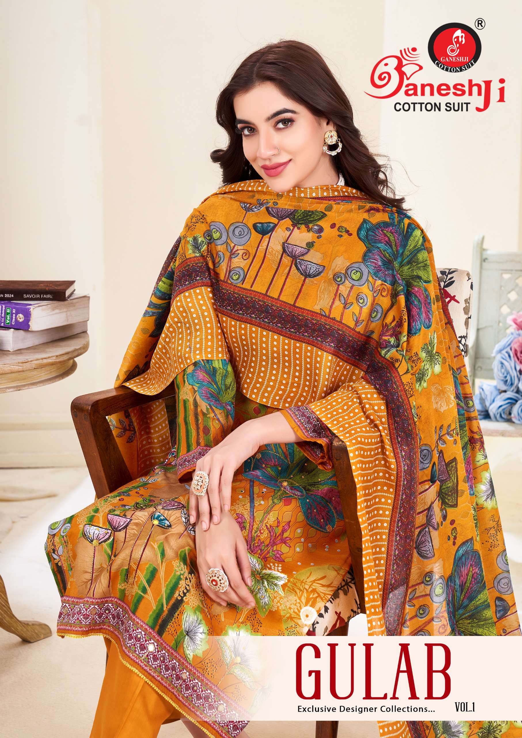 Ganeshji Gulab Vol-1 series 1001-1008 Cotton readymade suit Rehmat Boutique Ganeshji Gulab Vol-1 series 1001-1008 Cotton readymade suit Rehmat Boutique