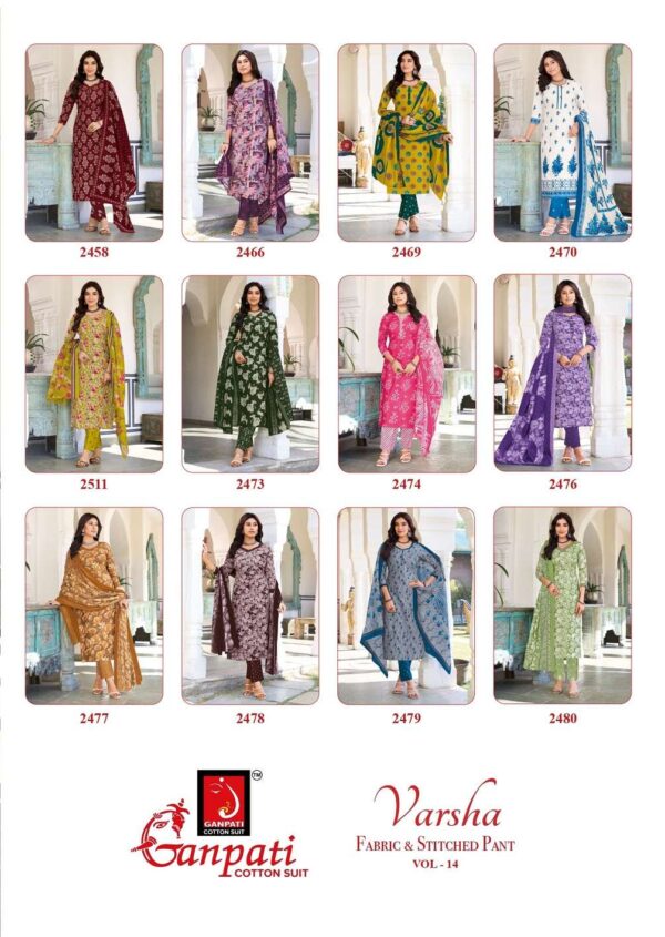 Ganpati Varsha Vol-14  Pure Cotton Printed readymade suit Rehmat Boutique