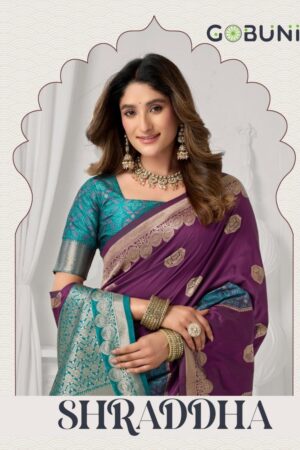 gobuni shraddha series 3101-3106 soft silk wholesale saree Rehmat Boutique
