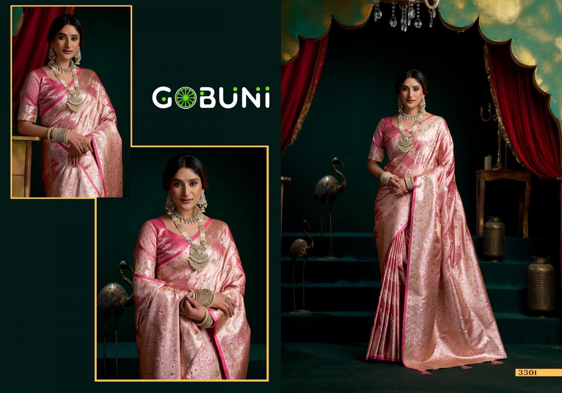 gobuni shreemati series 3301-3304 satin silk wholesale sarees Rehmat Boutique gobuni shreemati series 3301-3304 satin silk wholesale sarees gobuni shreemati series 3301-3304 satin silk wholesale sarees Rehmat Boutique