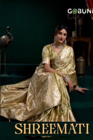gobuni shreemati series 3301-3304 satin silk wholesale sarees Rehmat Boutique