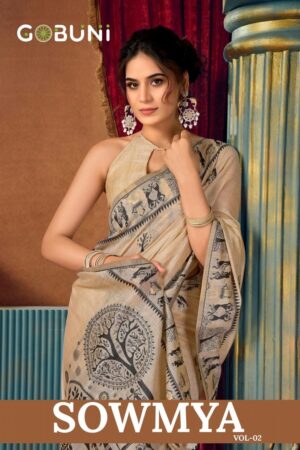 gobuni sowmya vol 2 series 2411-2416 modal worli work wholesale saree Rehmat Boutique