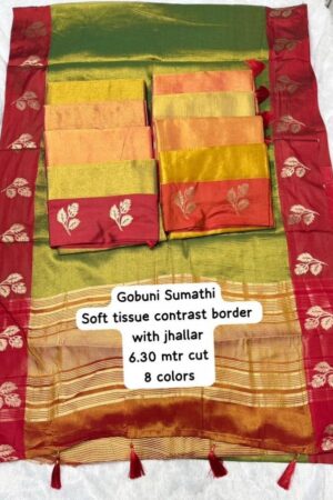 gobuni sumathi series 2301 To 2308 soft tissue glamorous styles saree in wholesale surat Rehmat Boutique