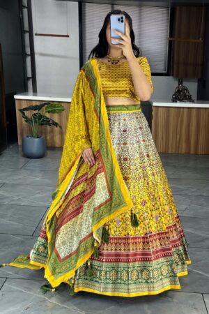 grtn6134 art silk printed stitch lehenga unstitch choli for womens Rehmat Boutique