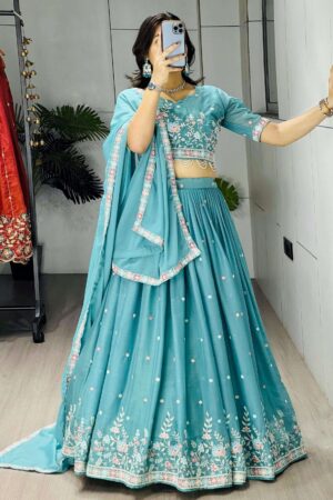 grtn8119 star georgette fully stitch lehenga for wedding Rehmat Boutique