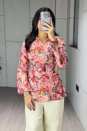 grtn8139 amazing cambric cotton fully stitch short kurtis Rehmat Boutique