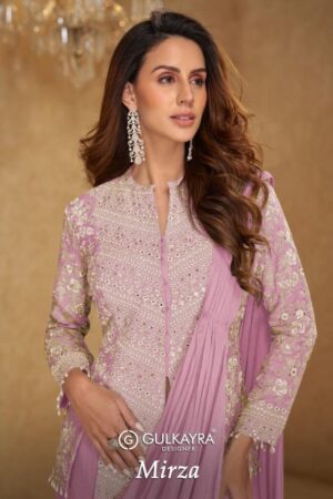Home Rehmat Boutique Buy Ethnic Suits Online for Weddings gulkayra mirza series 7467 Real Chinon wholesale readymade saree in surat Rehmat Boutique