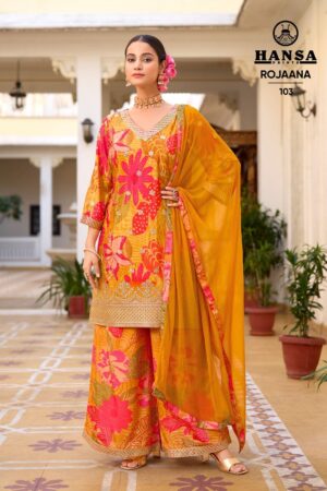 Home Rehmat Boutique Buy Ethnic Suits Online for Weddings HANSA NEW SUPER HIT chinon digital print wholesale suit in surat Rehmat Boutique