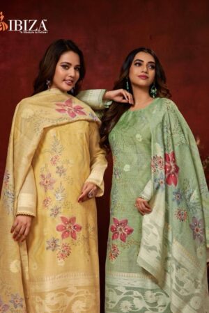 ibiza zarqash series 15996 to 15999 lilen jacquard salwar kameez in wholesale surat Rehmat Boutique