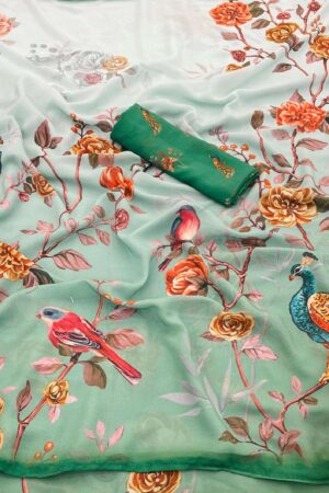 Home Rehmat Boutique Buy Ethnic Suits Online for Weddings joybirds ysc2333 weightless ethnic style printed saree at best price Rehmat Boutique