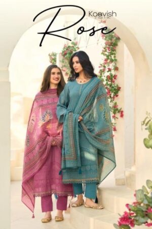 kaavish rose series 2441 to 2446 mul chanderi fancy salwar kameez in wholesale surat Rehmat Boutique