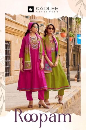kadlee roopam series 4001-4005 mul chanderi readymade wholesale suit Rehmat Boutique
