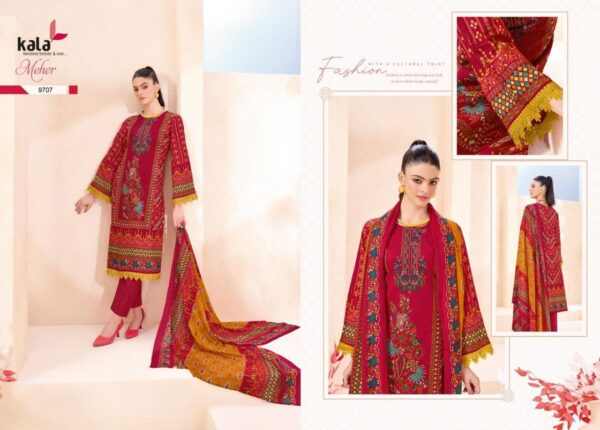 kala meher vol 12 series 9701 to 9712 cotton casual suit in wholesale surat Rehmat Boutique