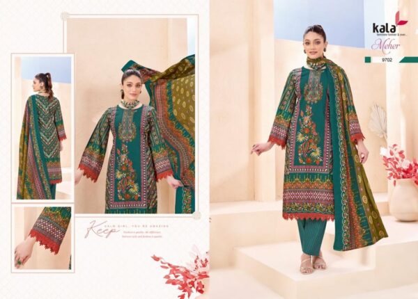 kala meher vol 12 series 9701 to 9712 cotton casual suit in wholesale surat Rehmat Boutique