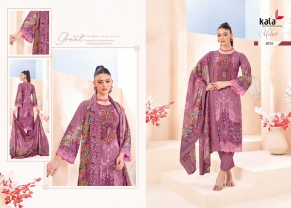 kala meher vol 12 series 9701 to 9712 cotton casual suit in wholesale surat Rehmat Boutique