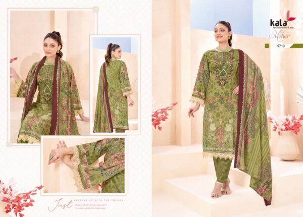 kala meher vol 12 series 9701 to 9712 cotton casual suit in wholesale surat Rehmat Boutique