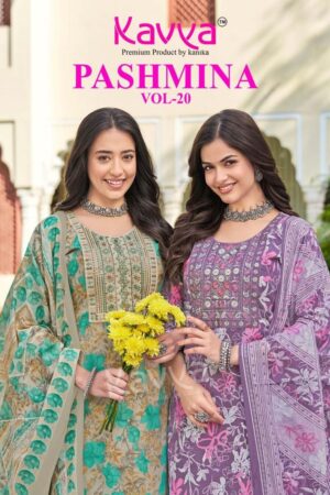 kavya pashmina vol 20 series 20001 to 20010 malaysian cotton readymade suit in wholesale surat Rehmat Boutique