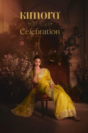 kimora celebration series 5481 to 5491 traditional tissue organza sarees in wholesale surat Rehmat Boutique