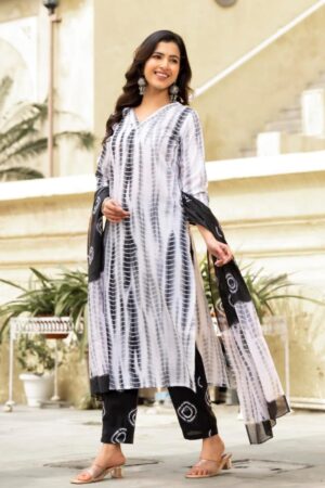 LAXMI COTTON FULLY STICHED KURTA & PANT DUPATTA SET Rehmat Boutique