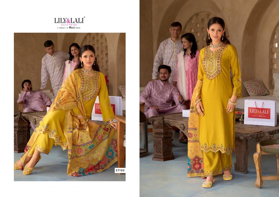 lily & lali mubarak series 27101 to 27104 viscose silk readymade exclusive kurti pant with dupatta in wholesale surat Rehmat Boutique lily & lali mubarak series 27101 to 27104 viscose silk readymade exclusive kurti pant with dupatta in wholesale surat lily & lali mubarak series 27101 to 27104 viscose silk readymade exclusive kurti pant with dupatta in wholesale surat Rehmat Boutique