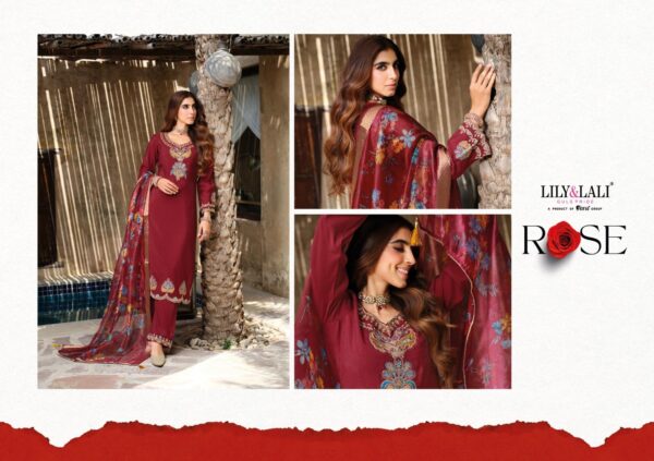 lily & lali rose series 26671 to 26674 simmer silk readymade luxurious silk suit in wholesale surat Rehmat Boutique