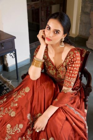 lnb1427 rangoli silk classic look half saree stitch lehenga unstitch choli Rehmat Boutique