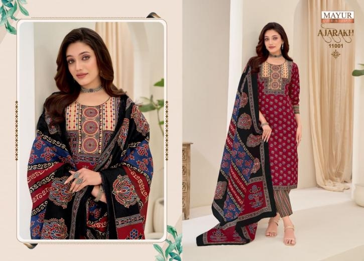 mayur creation ajarakh vol 11 series 11001-11010 Pure Cotton wholesale suit Rehmat Boutique mayur creation ajarakh vol 11 series 11001-11010 Pure Cotton wholesale suit mayur creation ajarakh vol 11 series 11001-11010 Pure Cotton wholesale suit Rehmat Boutique