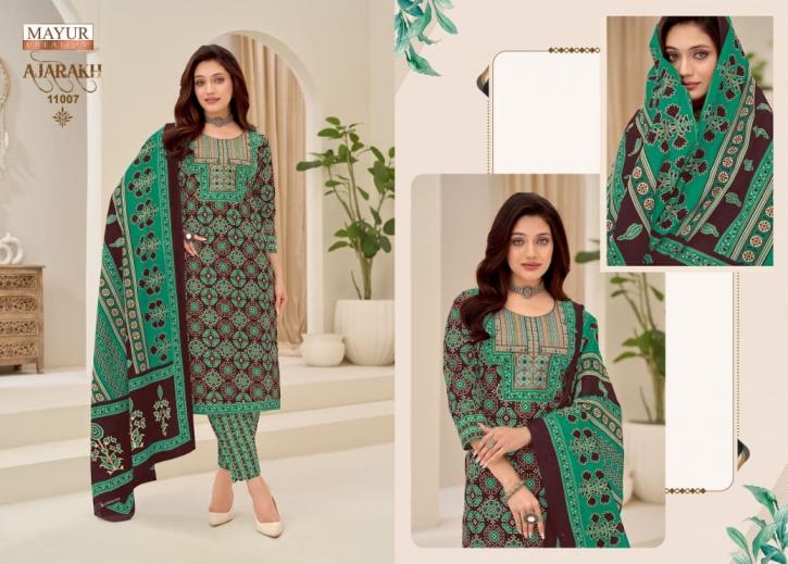 mayur creation ajarakh vol 11 series 11001-11010 Pure Cotton wholesale suit Rehmat Boutique mayur creation ajarakh vol 11 series 11001-11010 Pure Cotton wholesale suit mayur creation ajarakh vol 11 series 11001-11010 Pure Cotton wholesale suit Rehmat Boutique