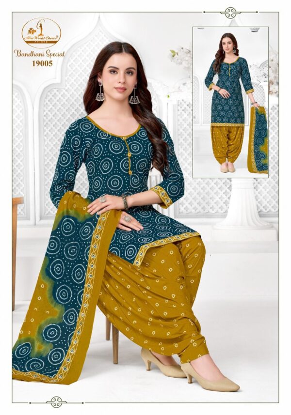 Miss World Bandhani Special Vol-19 series 19001-19010 pure cotton readymade suit Rehmat Boutique